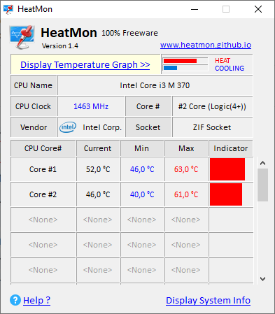 HeatMon Main Window
